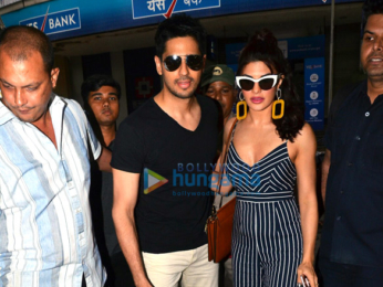 Sidharth Malhotra and Jacqueline Fernandez snapped at The Kitchen Garden today