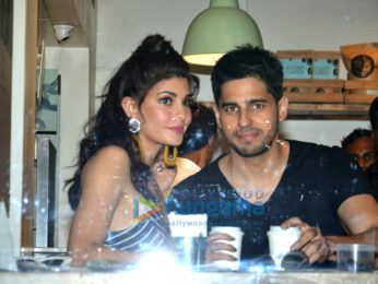 Sidharth Malhotra and Jacqueline Fernandez snapped at The Kitchen Garden today