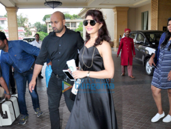 Sidharth Malhotra and Jacqueline Fernandez snapped at the promotions of 'A Gentleman'