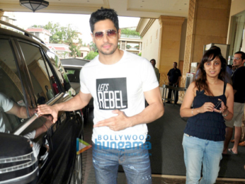 Sidharth Malhotra and Jacqueline Fernandez snapped at the promotions of 'A Gentleman'