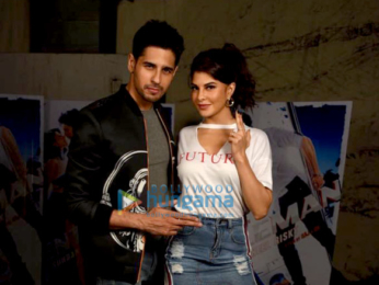 Sidharth Malhotra and Jacqueline Fernandez snapped promoting the film A Gentleman