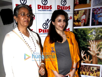 Soha Ali Khan graces a fundraiser exhibition at Out of The Blue, Bandra