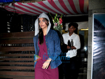 Sonam Kapoor snapped post salon session in Juhu