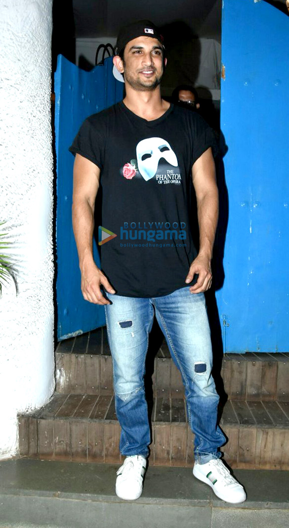 sushant singh rajput snapped post dinner at olive 5