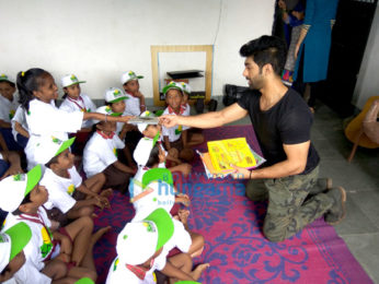 Taaha Shah snapped visiting the NGO Smile Foundation