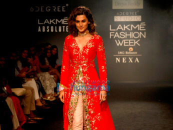 Taapsee Pannu walks for Divya Reddy at Lakme Fashion Week 2017