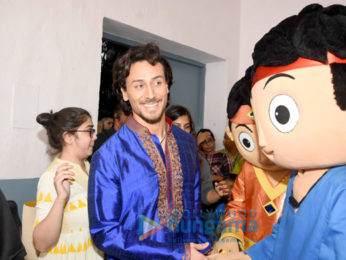 Tiger Shroff snapped with kids shooting for Sony Yay Channel