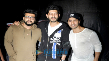 Varun Dhawan, Arjun Kapoor and Mohit Marwah snapped at the special screening of ‘Raag Desh’