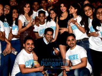 Varun Dhawan, Jacqueline Fernandez & Taapsee Pannu launch the trailer of 'Judwaa 2'