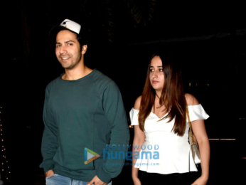 Varun Dhawan and Natasha Dalal snapped post dinner at Yautcha