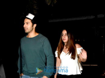 Varun Dhawan and Natasha Dalal snapped post dinner at Yautcha