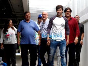 Varun Dhawan and family snapped post David Dhawan’s birthday lunch at Hakkasan