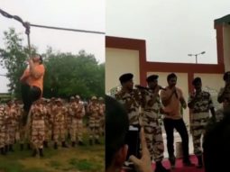 WOW! Varun Dhawan does rope climbing, sings with soldiers