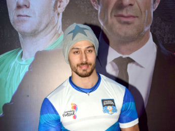 Tiger Shroff and Sunny Leone at the launch of 'Premier Futsal Season 2'