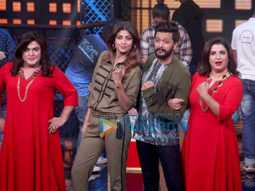 Shilpa Shetty and Riteish Deshmukh snapped on the sets of Lip Sing Battle