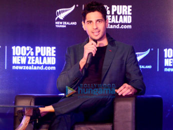 Sidharth Malhotra addresses the media in Pune as the brand ambassador of Tourism New Zealand