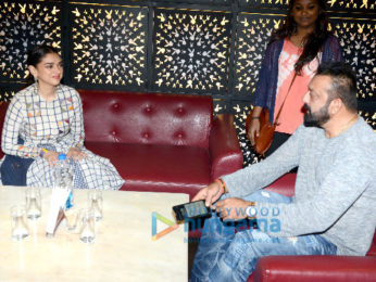 Sanjay Dutt & Aditi Rao Hydari at PlayBoy cafe in CP Delhi