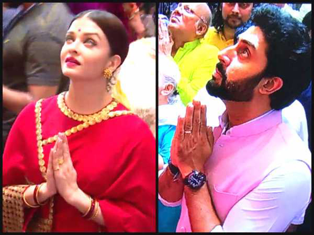 Aishwarya Rai Bachchan looks stunning in red saree at Lalbaugcha Raja-2