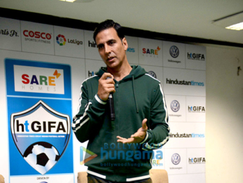 Akshay Kumar graces the grand opening ceremony of Indian Football Tournament in New Delhi