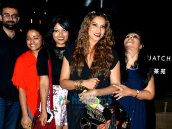Bipasha Basu snapped with close friends post dinner at Yauatcha