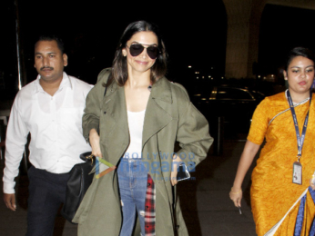 Deepika Padukone snapped leaving for Bangalore