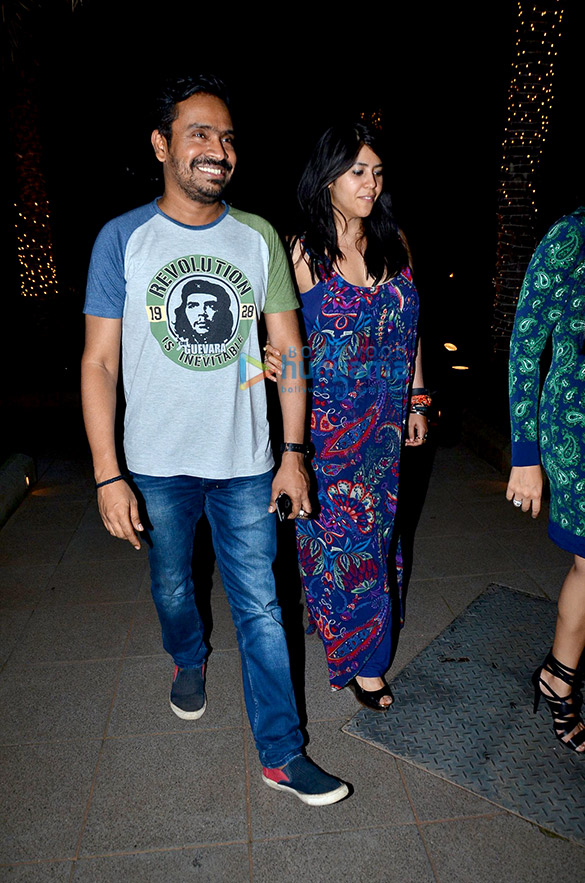 Ekta Kapoor and friends snapped post dinner at Yauatcha in Bandra Ekta Kapoor and friends snapped post dinner at Yauatcha in Bandra