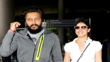 Genelia D’Souza arrives at the airport to receive her hubby Riteish Deshmukh as he returns from NY