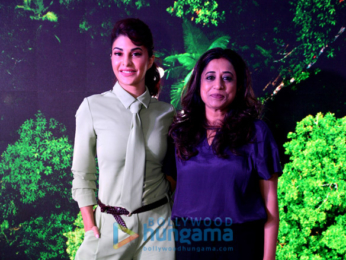 Jacqueline Fernandez snapped promoting the Body Shop in Delhi