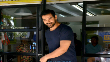 John Abraham snapped with his dog post visiting a Veterinary clinic in Bandra