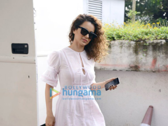 Kangana Ranaut snapped in two looks at film city