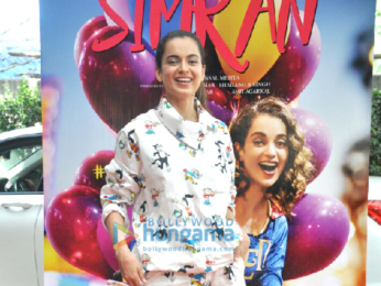 Kangna Ranaut attends the song launch of her film 'Simran' along with her brother and sister