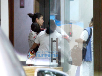 Kareena Kapoor Khan and Tusshar Kapoor snapped with their kids in Bandra