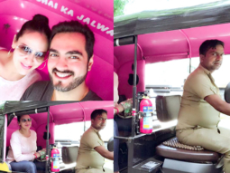 Mother-to-be Esha Deol takes a rickshaw with hubby Bharat Takhtani post lunch date