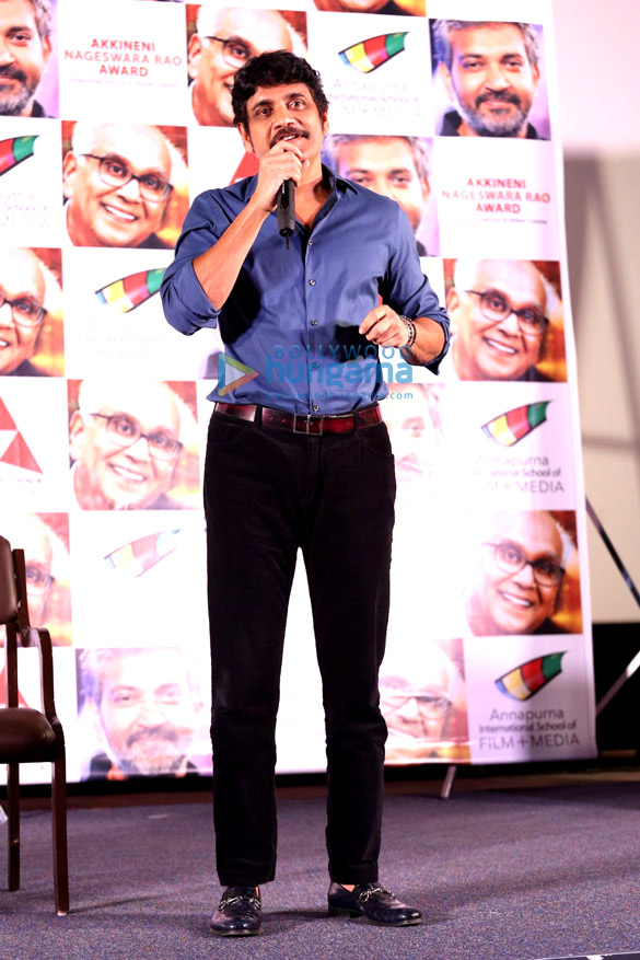 nagarjuna and amala akkineni at akkineni nageswara rao award press meet 2