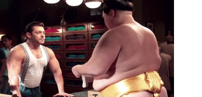 OMG! Salman Khan takes on a Sumo wrestler
