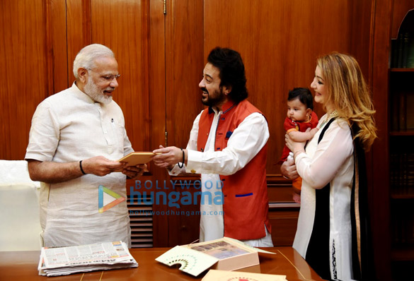 pm modi warmly welcomes adnan samis daughter 1