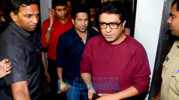 Raj Thackeray and Sachin Tendulkar snapped at Bastian