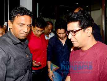 Raj Thackeray and Sachin Tendulkar snapped at Bastian