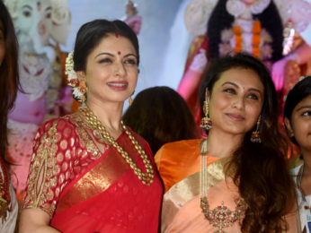 Ranbir Kapoor, Alia Bhatt, Rani Mukherji and others snapped at Durga Pooja in Juhu