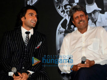 Ranveer Singh and Kapil Dev grace the launch of the film based on the 1983 World Cup
