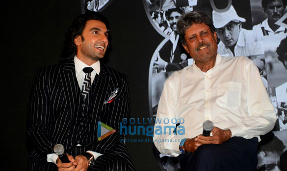 ranveer singh and kapil dev grace the launch of the film based on the 1983 world cup 4