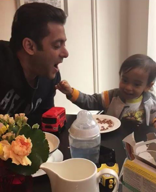 Salman Khan doing this mischief with Ahil is the most adorable thing you will see on the internet today