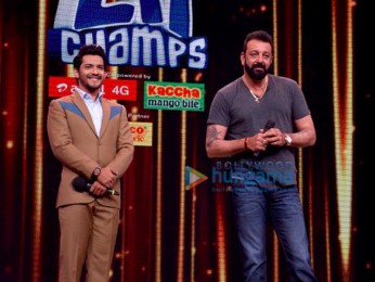 Sanjay Dutt meets the contestants of 'Sa Re Ga Ma Pa L'il Champs'