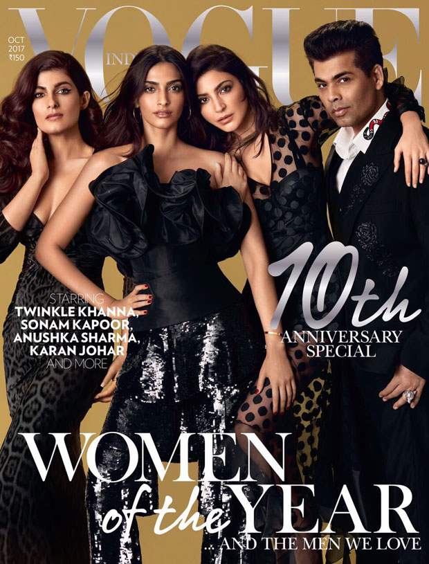 Sonam Kapoor, Anushka Sharma, Karan Johar and Twinkle Khanna grace the special edition of Vogue