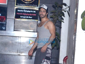 Varun Dhawan snapped with his gym trainer and friend in Bandra