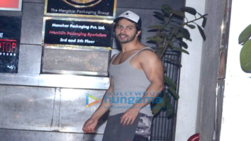 Varun Dhawan snapped with his gym trainer and friend in Bandra