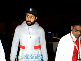 Varun Dhawan, Abhishek Bachchan and Taapsee Pannu snapped at the airport