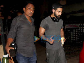 Shahid Kapoor snapped post his gym session