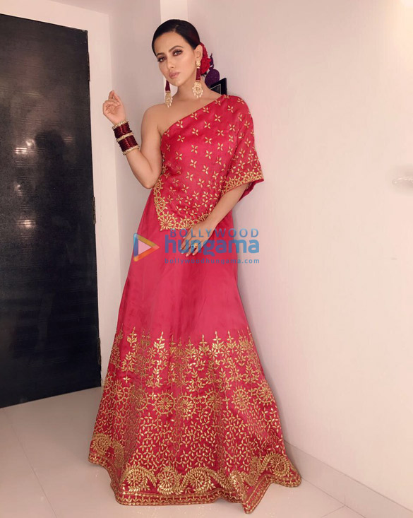 Sana Khan snapped in festive look Sana Khan snapped in festive look