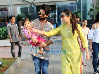 Shahid Kapoor and Mira Rajput spotted with Misha on Diwali day
